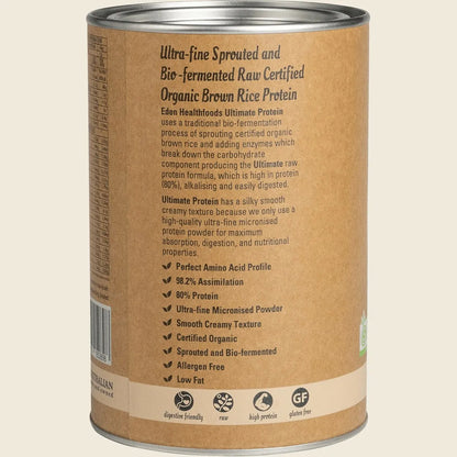 Eden Health Foods Ultimate Protein 400g Or 1kg, Natural Flavour {Organic Sprouted Brown Rice}