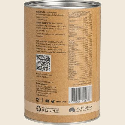 Eden Health Foods Ultimate Protein 400g Or 1kg, Natural Flavour {Organic Sprouted Brown Rice}