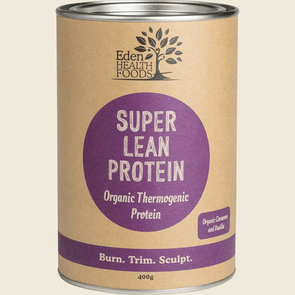 Eden Health Foods Super Lean Protein Organic Thermogenic Protein Powder 400g Or 1kg, Cinnamon & Vanilla Flavour