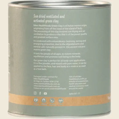 Eden Health Foods Activated Green Clay 150g, Premium Food Grade