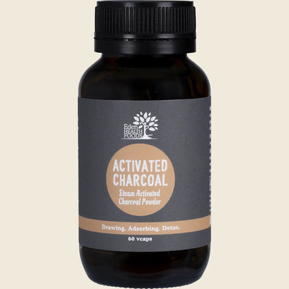 Eden Health Foods Steam Activated Charcoal Powder 60 VCapsules, Absorbing & Detoxing