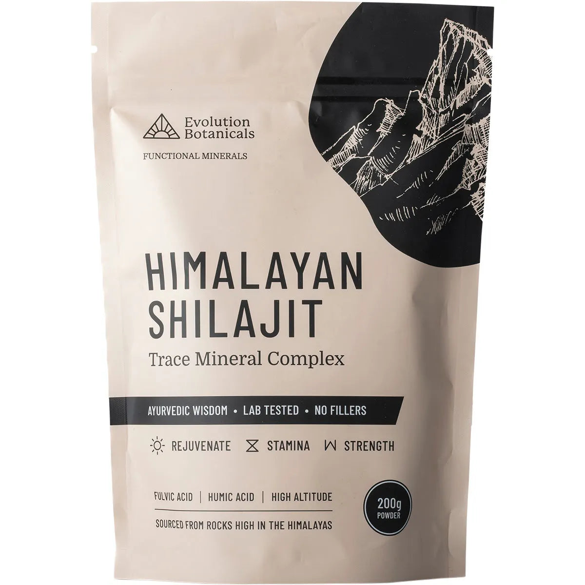Evolution Botanicals Himalayan Shilajit 100g Or 200g, 80 Trace Mineral Complex