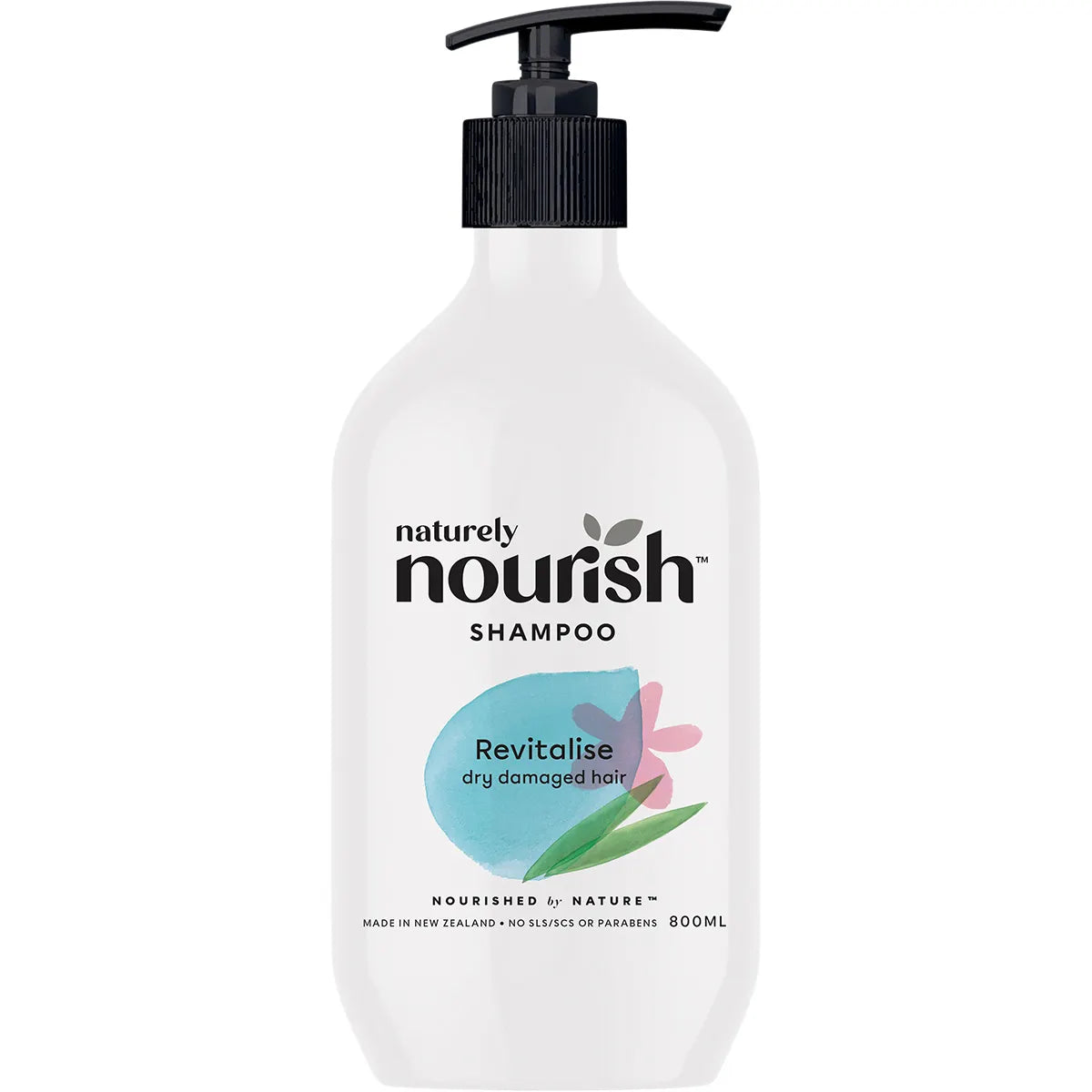 Naturely Nourish Shampoo Revitalise Dry Damaged Hair 800ml, Deeply Hydrating
