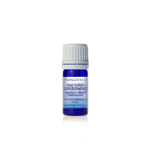 Springfields Aromatherapy Essential Oil; East Indian Sandalwood 3mL, Anti-Inflammatory & Antiseptic