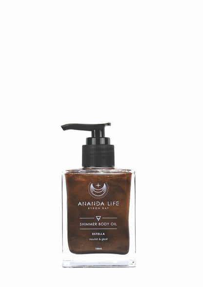 Ananda Life Shimmer Body Oil 100mL, Estella To Nourish & GLow