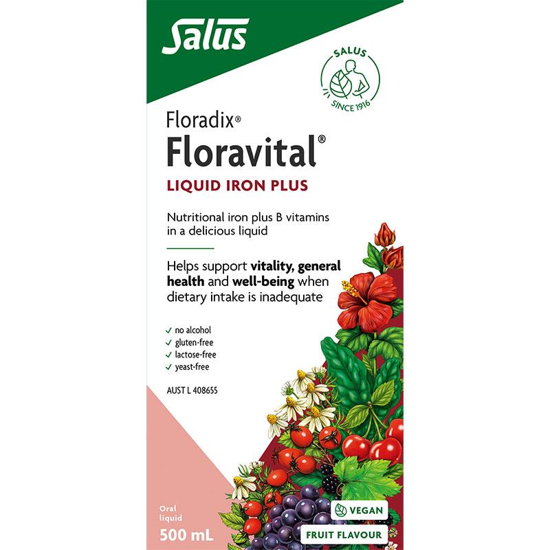 Floradix Floravital Herbal Liquid Iron Plus 250mL Or 500mL, Oral Liquid