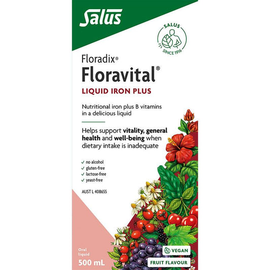 Floradix Floravital Herbal Liquid Iron Plus 250mL Or 500mL, Oral Liquid
