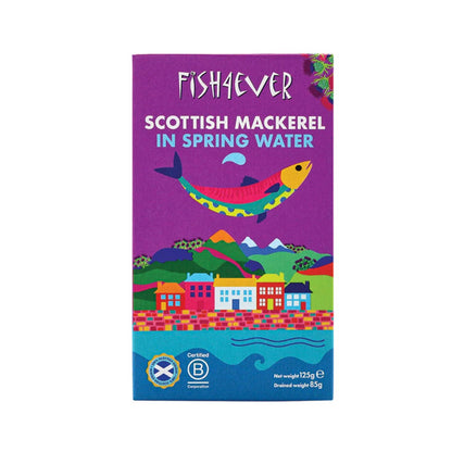 Fish 4 Ever Mackerel Fillets In Spring Water 120g, BPA Free