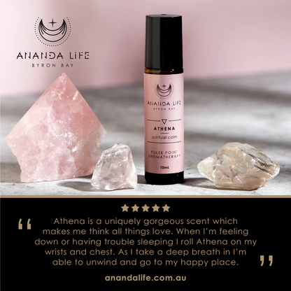 Ananda Life Athena Spiritual Calm Pulse Point Aromatherapy Roller 10mL, Grounding With Meditation & Wisdom