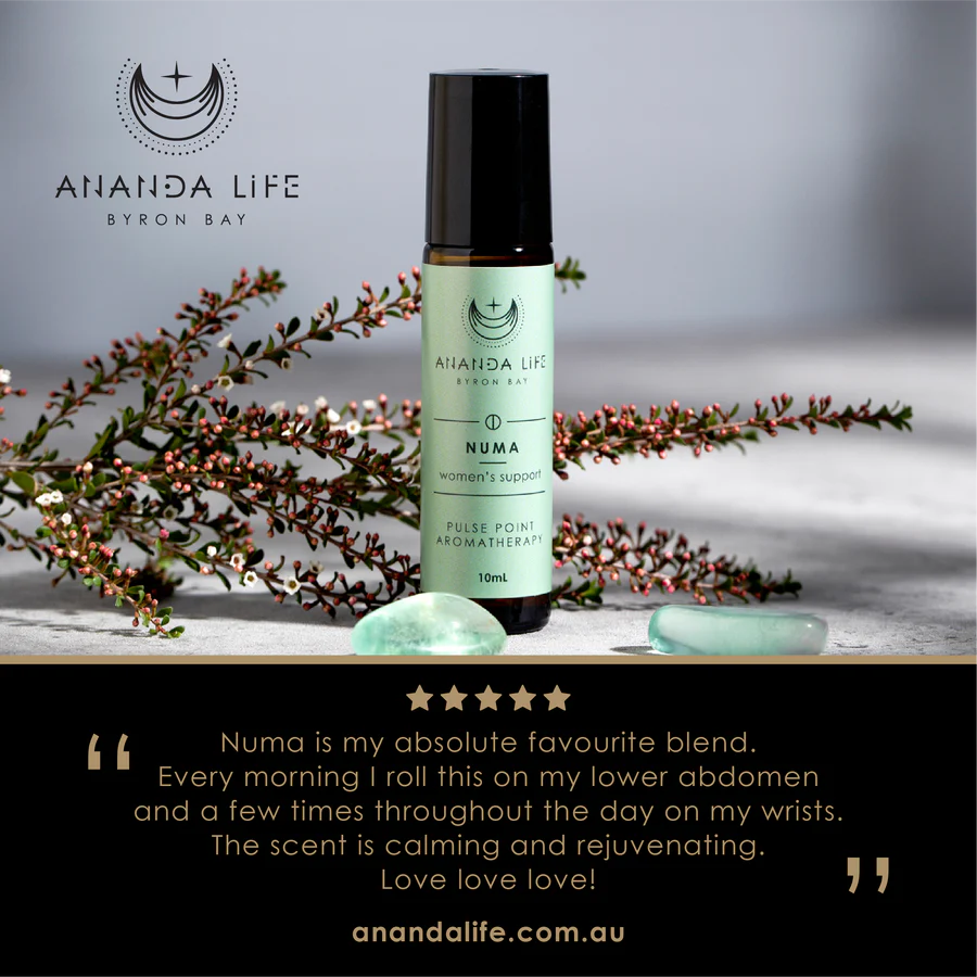 Ananda Life Numa Spiritual Calming Pulse Point Aromatherapy Roller 10mL, To Support Women At Every Stage Of Their Life