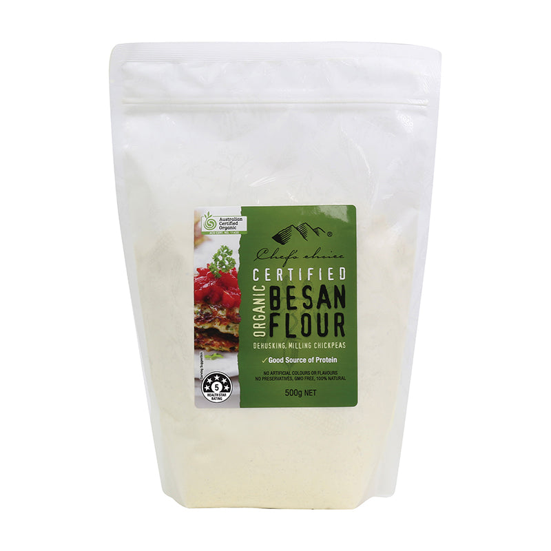 Chef's Choice Besan (Chickpea) Flour 500g, Australian Certified Organic