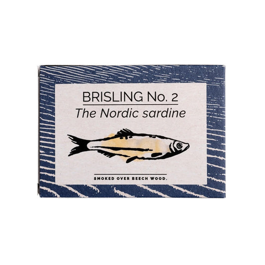 Fangst Brisling No.2 The Nordic Sardine 100g, Smoked Over Beach Wood