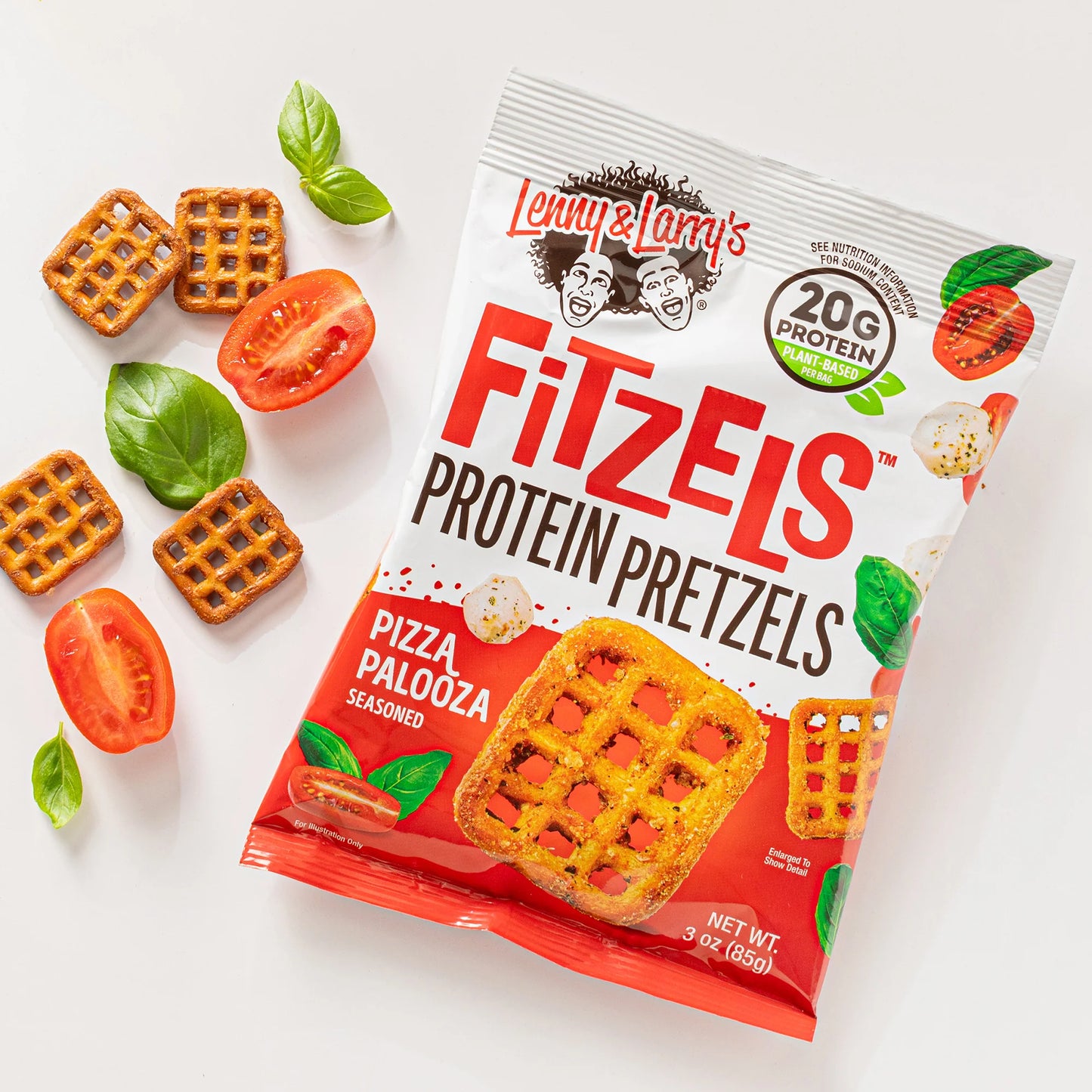 Lenny & Larry's Fitzels Protein Pretzels 85g, Pizza Palooza Flavour