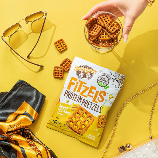 Lenny & Larry's Fitzels Protein Pretzels 85g, Boujie Mustard Flavour