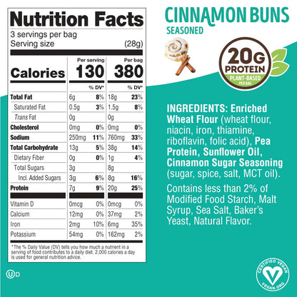 Lenny & Larry's Fitzels Protein Pretzels 85g, Cinnamon Buns
