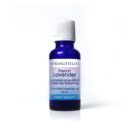 Springfields Aromatherapy Essential Oil; French Lavender 10mL Or 20mL, Sleep Aid & Mood Enhancer