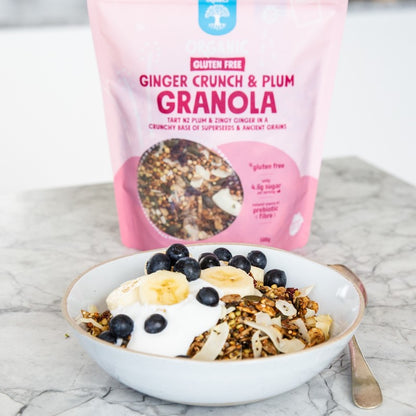 Chantal Organics Organic Ginger Crunch & Plum Granola 500g, With Tart New Zealand Plum