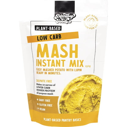 Plantasy Foods Pure Low Carb Potato Mash Instant Mix 150g, Ready In Minutes