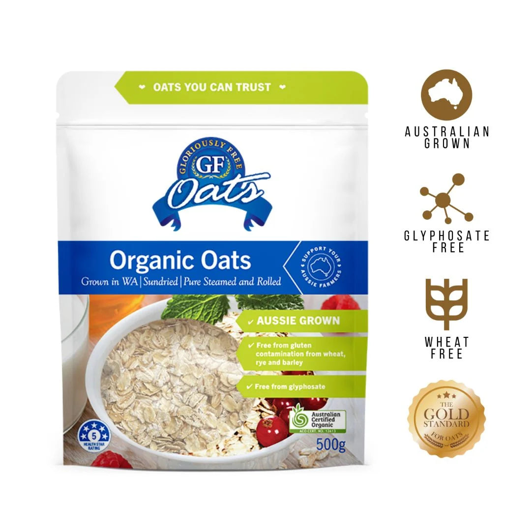 Gloriously Free Organic Aussie Oats 500g, 1kg Or 2kg, Grown In WA