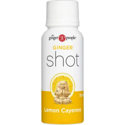 The Ginger People Ginger Shot Single Bottle 59mL Or 12 Bottles, Lemon & Cayenne Flavour