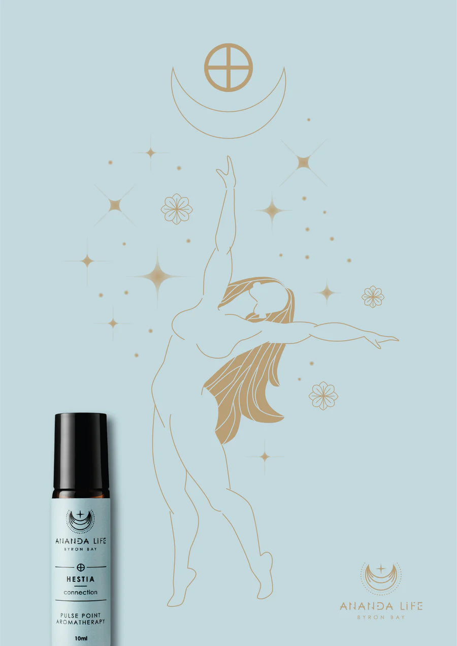 Ananda Life Hestia Spiritual Emotional Balance Pulse Point Aromatherapy Roller 10mL, Heart & Harmony