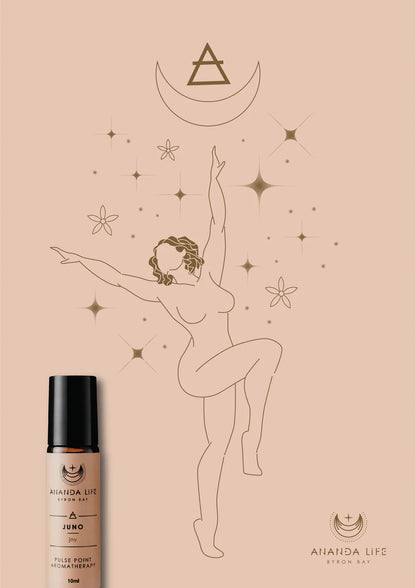 Ananda Life Juno Joy Spiritual Joyous Pulse Point Aromatherapy Roller 10mL,  Bright, Fresh & Uplifting