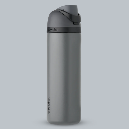 Owala FreeSip Stainless Steel Water Bottle 24oz, 32oz Or 40oz, Grayt (Dark Grey)