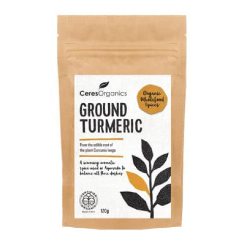 Ceres Organics Ground Turmeric 120g, Certified Organic; To Balance All Three Doshas