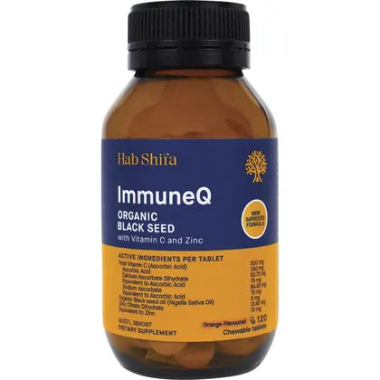 Hab Shifa ImmuneQ Organic Black Seed With Vitamin C & Zinc 120 Tablets, Great For Those Cold Days