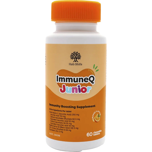 Hab Shifa Immune Q Junior 60 Chewable Tablets, Orange Flavour