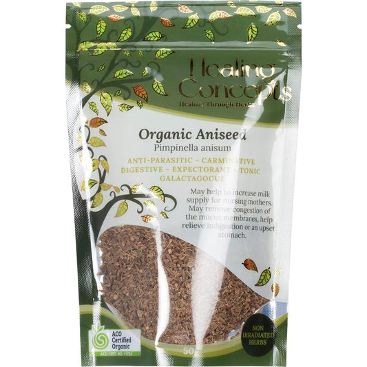 Healing Concepts Certified Organic Aniseed Tea 50g, Aids Digestion
