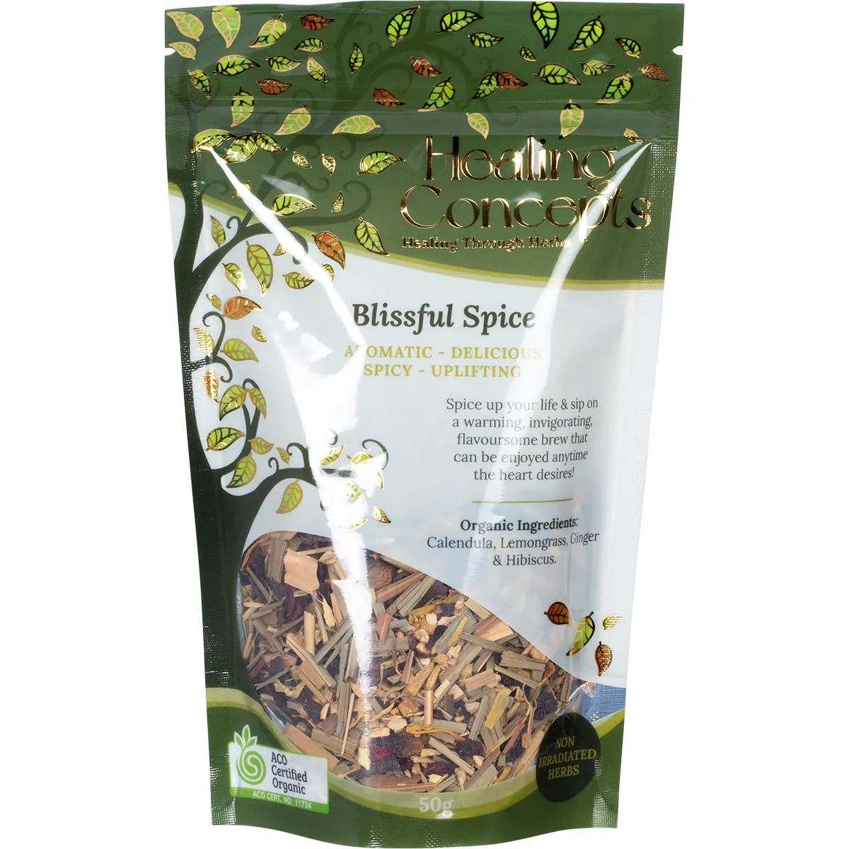 Healing Concepts Certified Organic Blissful Spice Tea 50g,  Flavoursome Brew
