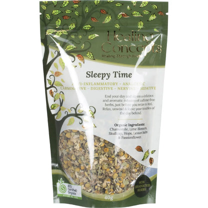 Healing Concepts Certified Organic Sleepy Time Tea 40g, Relax & Unwind