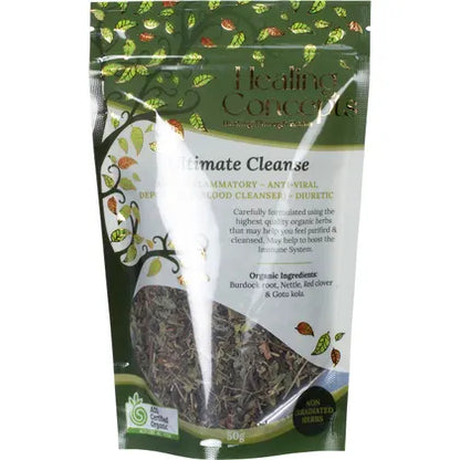 Healing Concepts Certified Organic Ultimate Cleanse Tea 50g, Feel Purified & Cleansed