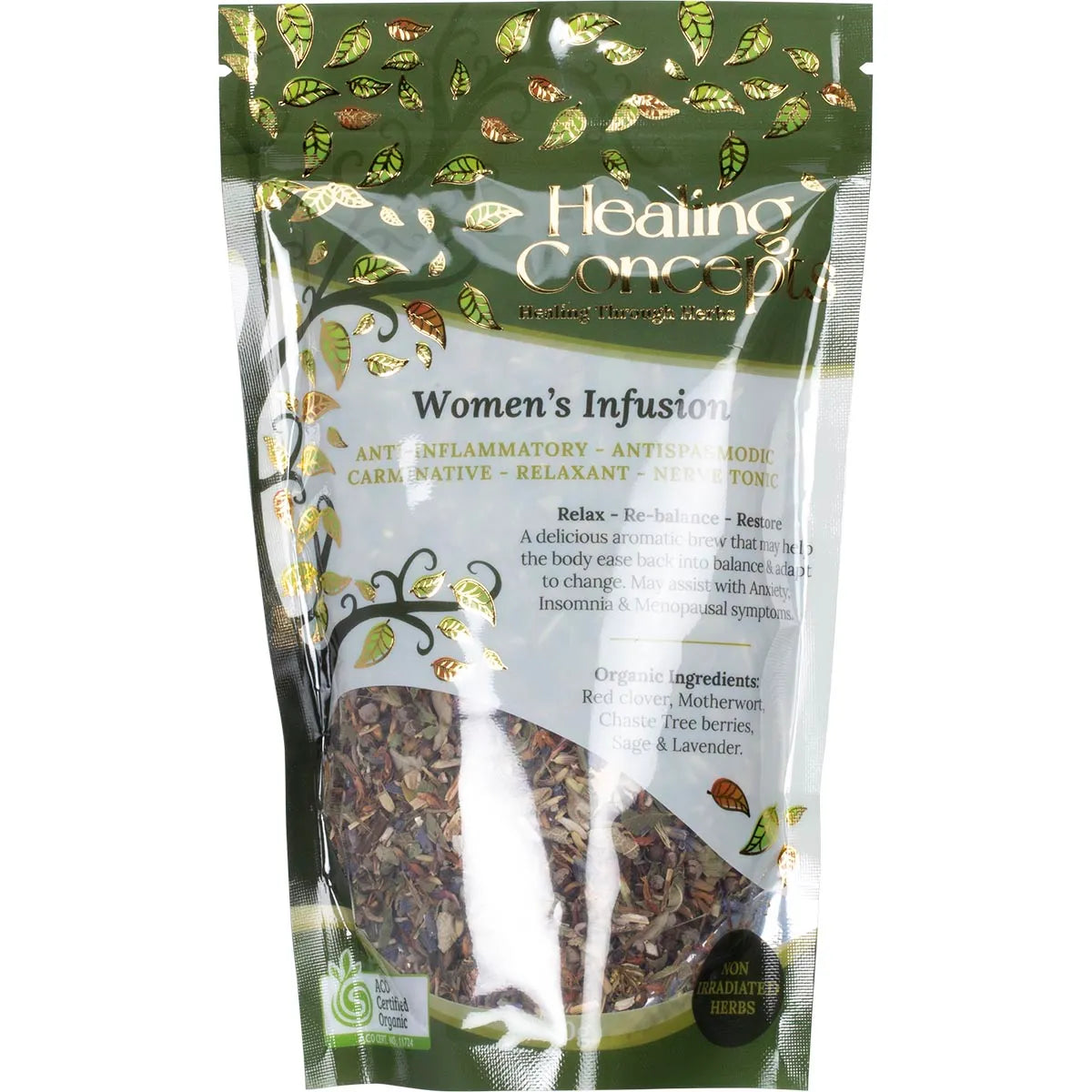 Healing Concepts Certified Organic Women's Infusion Tea 40g, Ease Back Into Balance