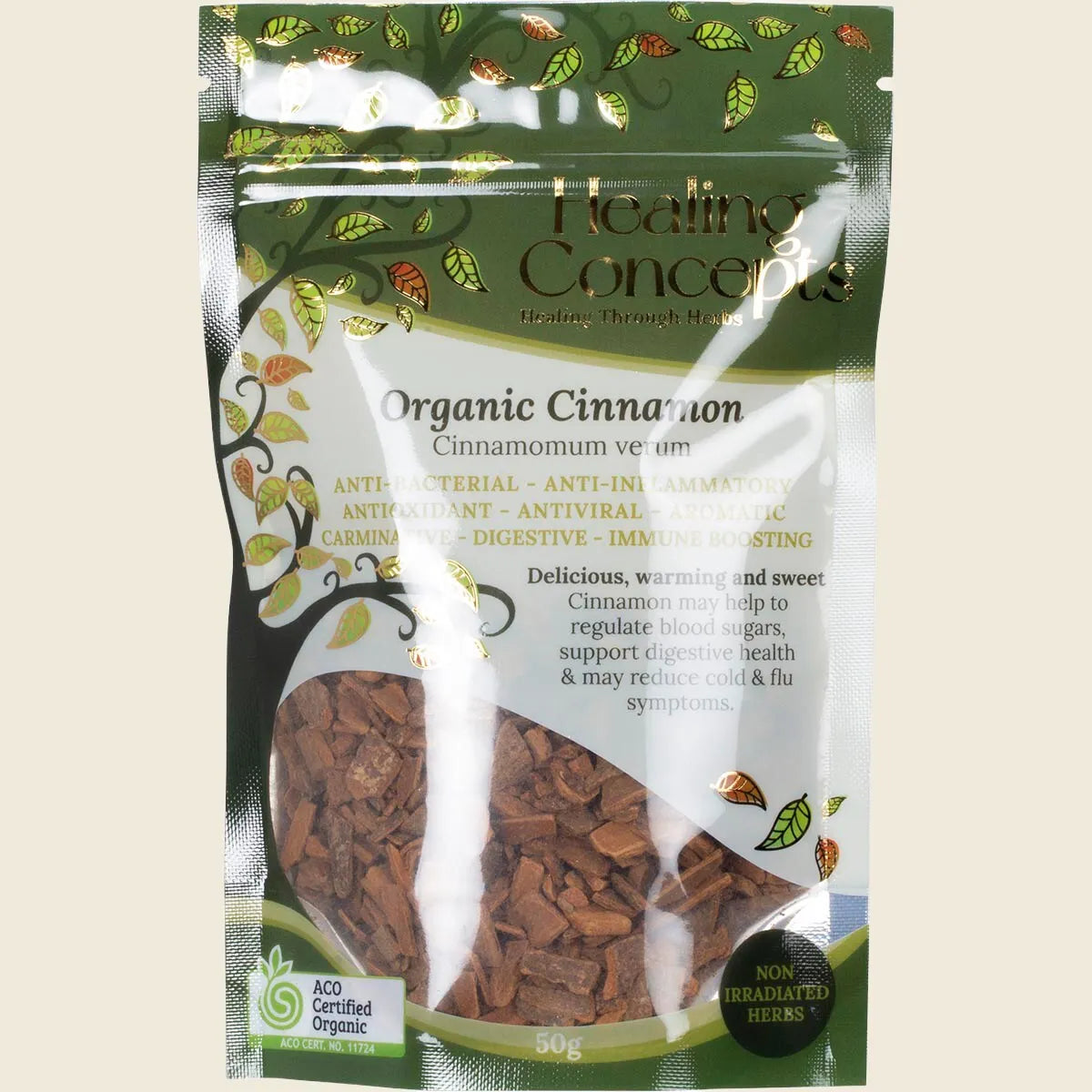 Healing Concepts Certified Organic Cinnamon Verum 50g, Delicious Warming & Sweet