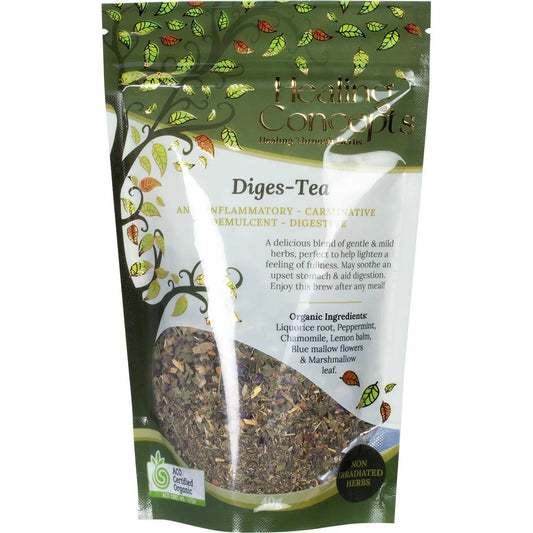 Healing Concepts Certified Organic DigesTea Tea 40g, Aids Bloating