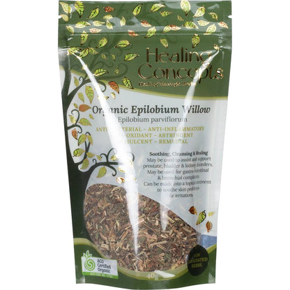 Healing Concepts Organic Epilobium Willow Tea 40g, With Antioxidant Properties