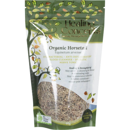 Healing Concepts Certified Organic Horsetail Tea 40g, Treatment For Cardiovascular Ailments