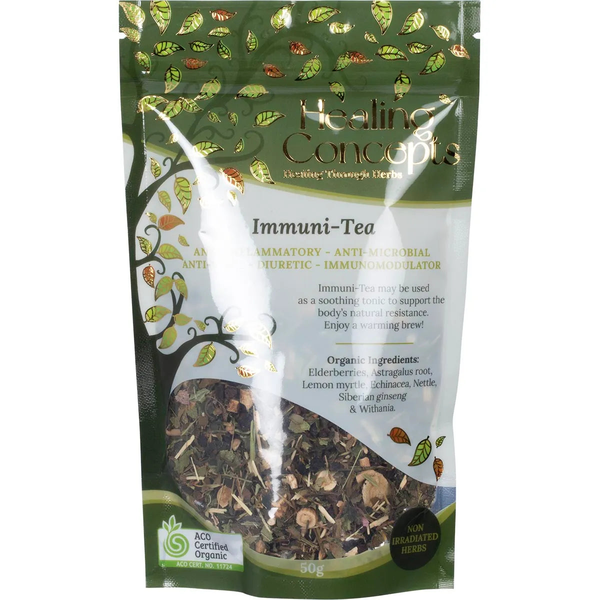 Healing Concepts Certified Organic Immuni-Tea 50g, The Perfect Warming Brew