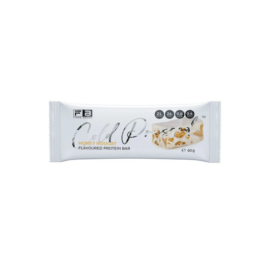 Fibre Boost Cold Pressed Protein Bar Single or Box of 12, Honey Nougat