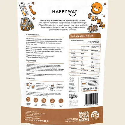 Happy Way Whey Protein Powder 500g, Caramel Biscuit, Naturally Delicious