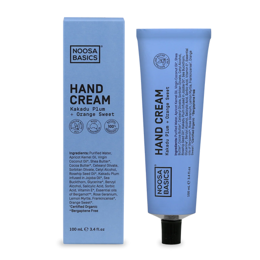Noosa Basics Hand Cream 100mL, Certified Organic With Kakadu Plum + Sweet Orange