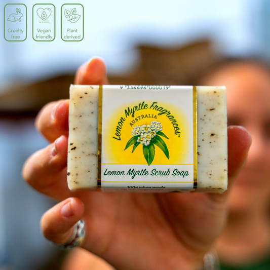 Lemon Myrtle Fragrances Soap 100g, Scrub Soap