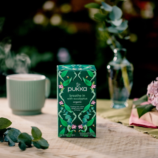Pukka Herbs 20 Herbal Tea Bags, Breathe In With Eucalyptus