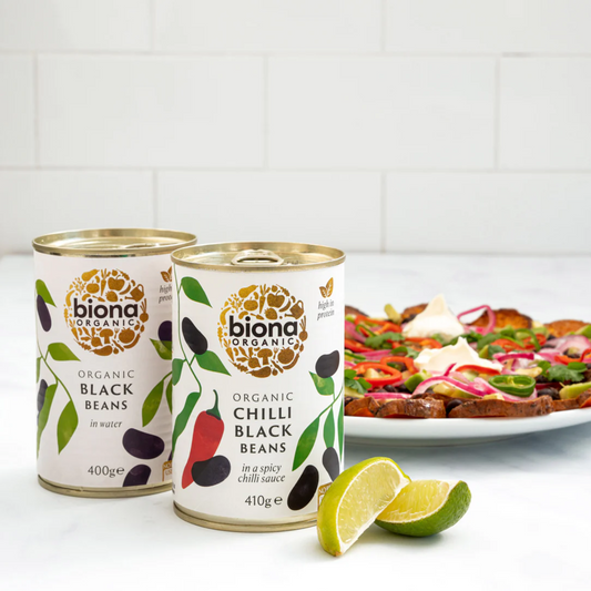 Biona Organic Chili Black Beans 410g, In A Spicy Chili Sauce