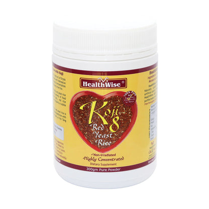 HealthWise Koji 8 Red Yeast Rice 150g Or 300g, 100% Pure