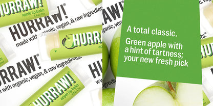 Hurraw Lip Balm 4.8g, Balms Collection, Apple Flavour