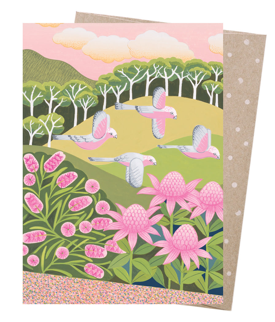 Earth Greetings Enjoy The journey Card, Claire Ishino Collection (Includes One Card & One Kraft Envelope)