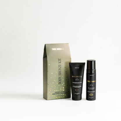 Three Warriors Holiday Gift Set, Body Bronze Kit {Tasmanian Sand Scrub & Self Tan Mousse}